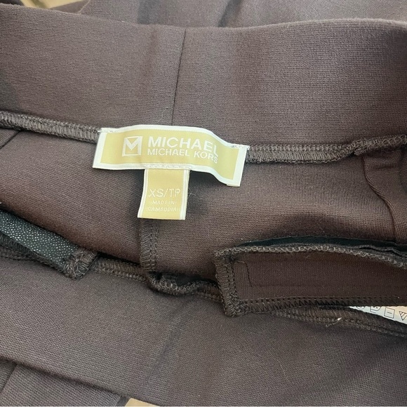 Michael Kors Women’s Size XS Brown Straight Leg Pants Pull On Dress Pants - Picture 9 of 11